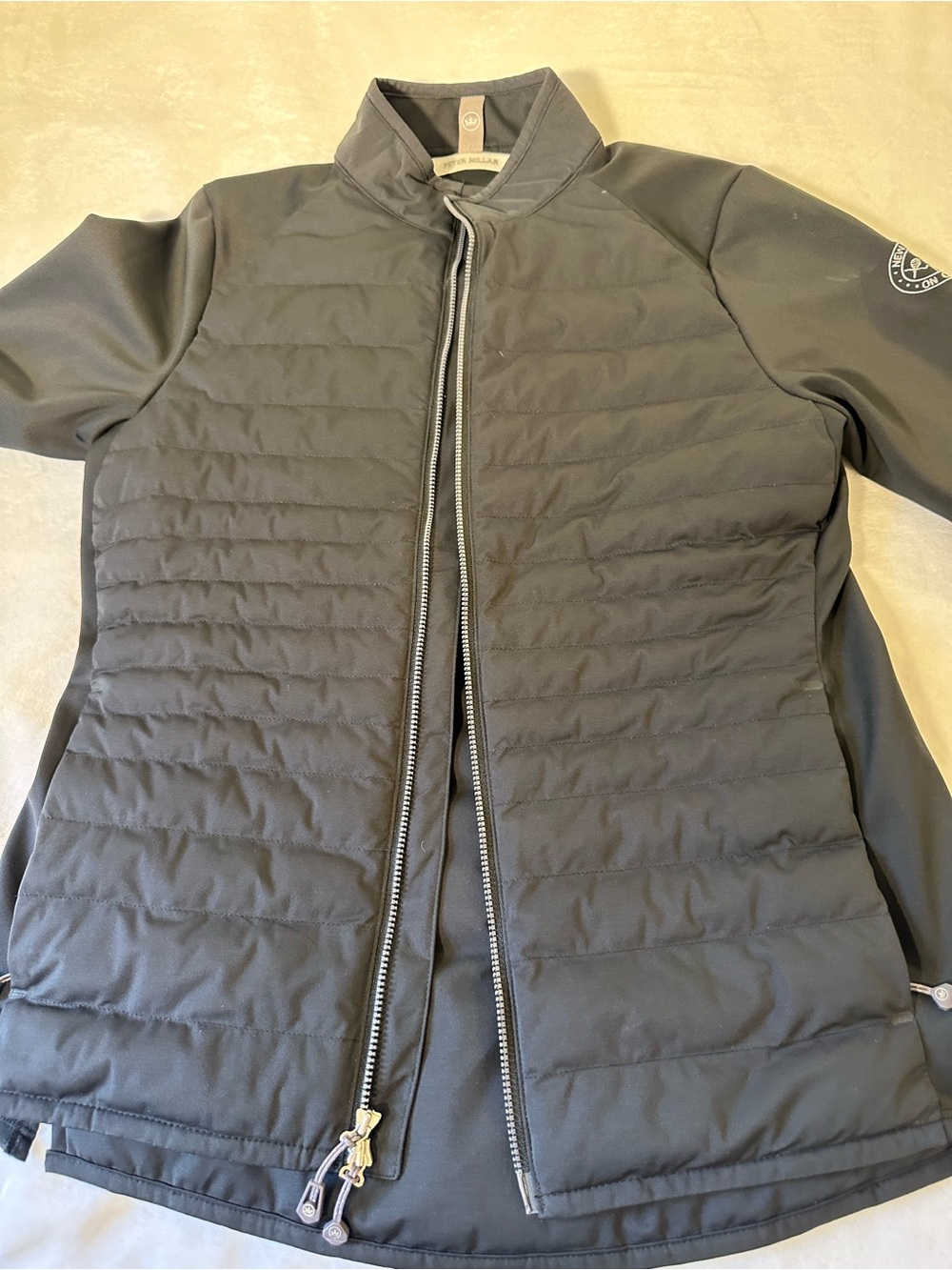 Peter Millar Black Quilted Puffer Jacket size r Medium